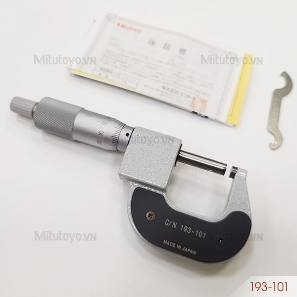 Panme đo ngoài hiển thị số 0-25mm/0.01mm Mitutoyo 193-101