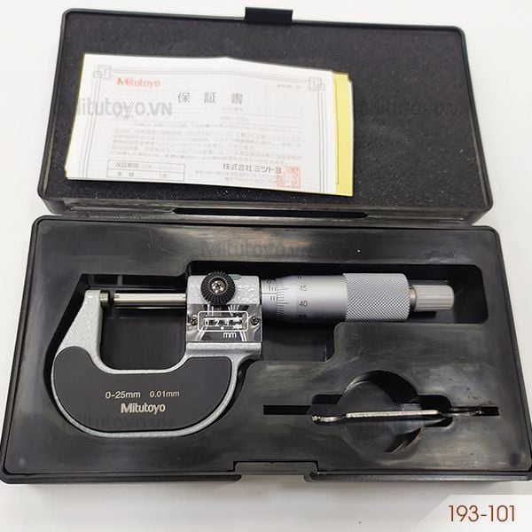 Panme đo ngoài hiển thị số 0-25mm/0.01mm Mitutoyo 193-101