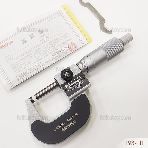 Panme đo ngoài hiển thị số 0-25mm/0.001mm Mitutoyo 193-111