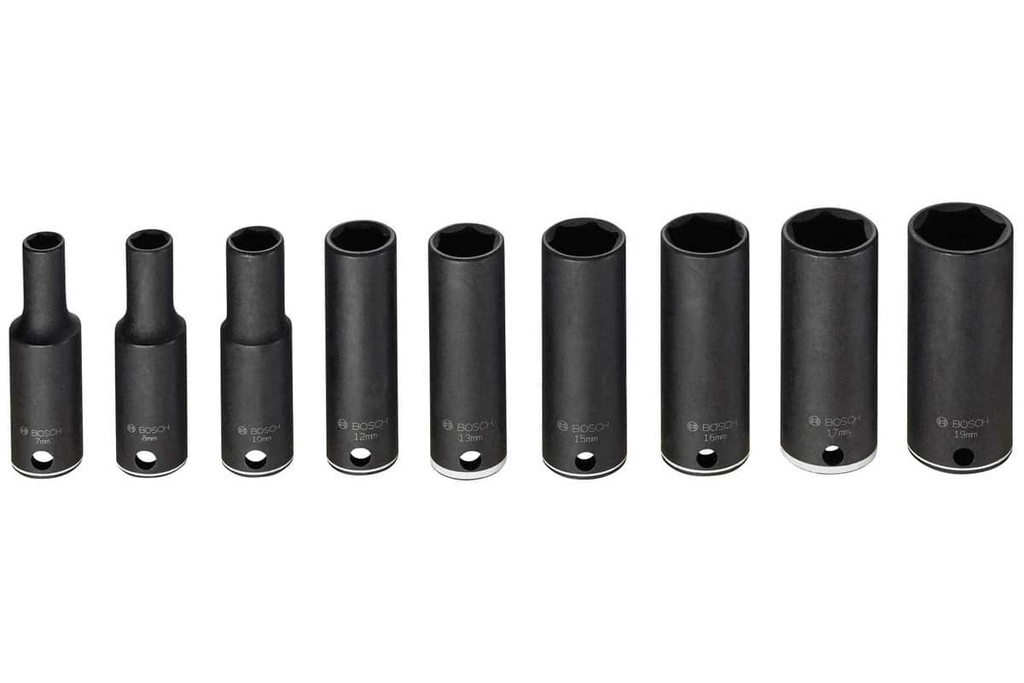 Bộ 9 chiếc 60mm 3/8'' 7,8,10,12,13,15,16,17,19 Bosch 2608551099