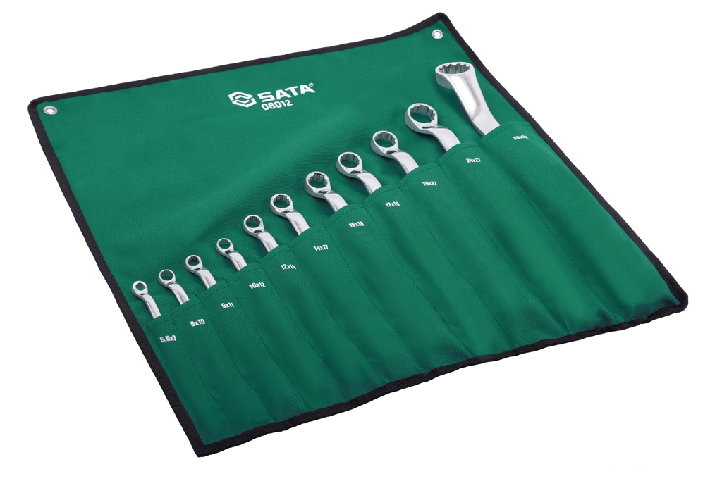 Bộ cờ lê lệch 2 đầu vòng SATA 1 bộ 11 cái 08012