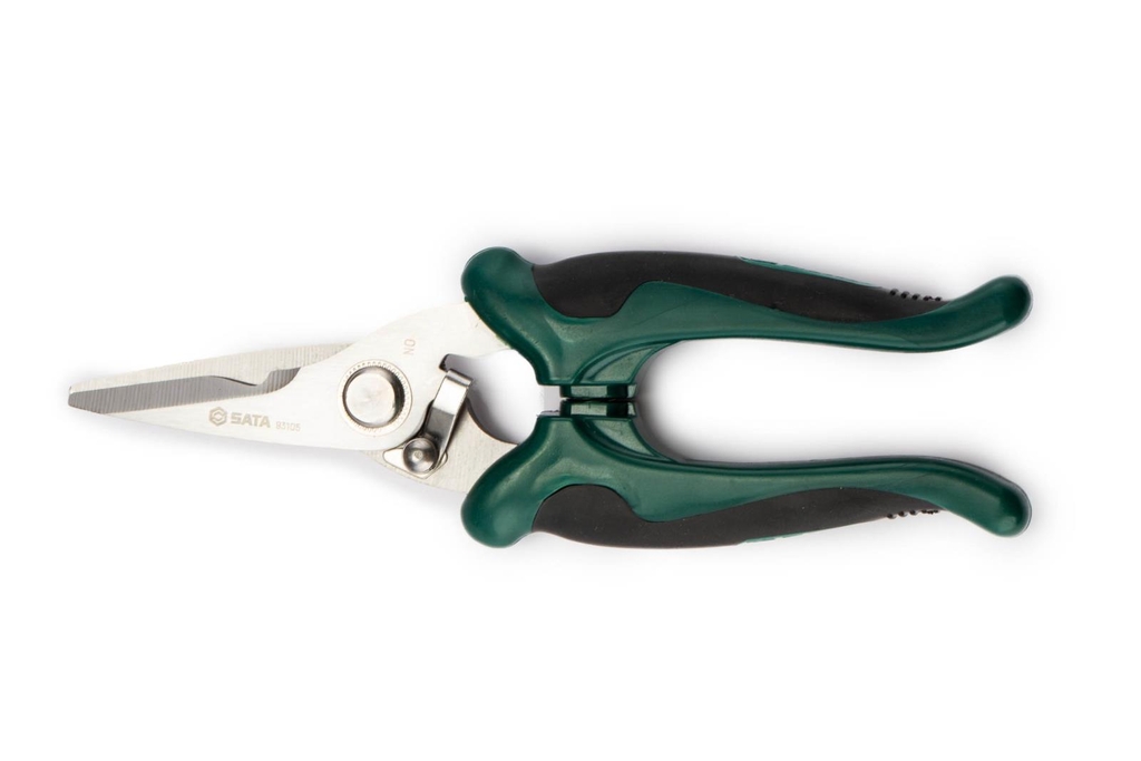 Kéo cắt dây điện đa năng mũi thẳng  7 inch SATA 93105 - HD ELECTRICANS MULTI-USE SCISSORS 7