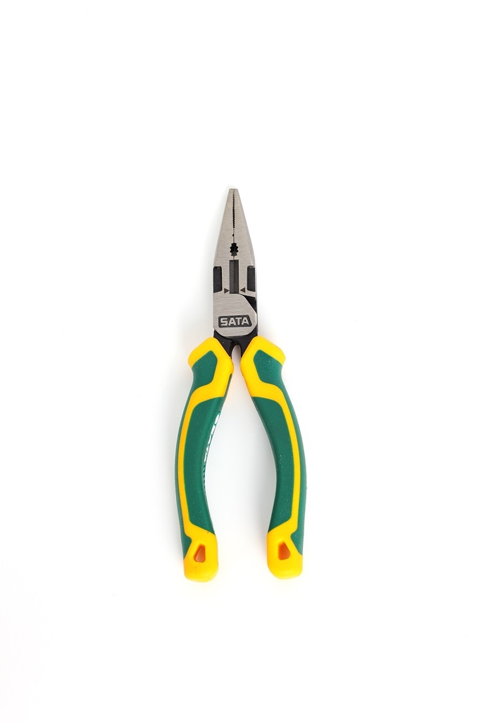 Kìm cắt dây kim loại mũi cong SATA 6 inch 70121D - HIGH LEVERAGE LONG NOSE PLIERS 6