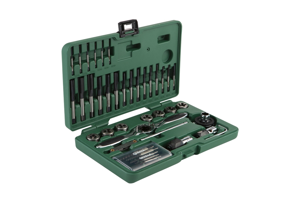 Bộ khuôn và taro 1 bộ 40 cái SATA 50451 - 40PC. HSS COARSE THREAD TAP & DIE SET