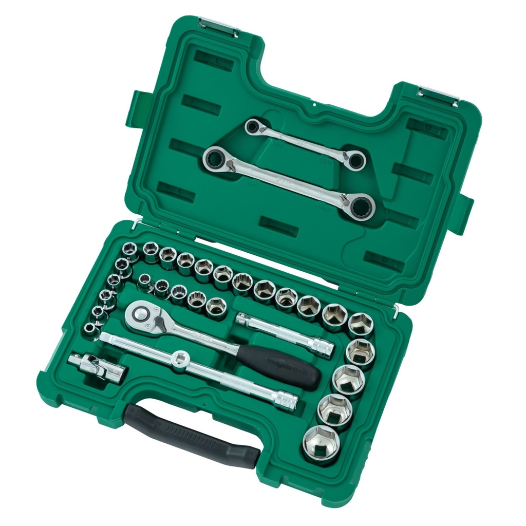 Bộ đầu cờ lê 1/2inch 1 bộ 33 cái Sata 09099