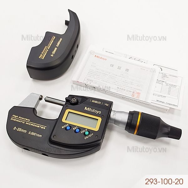 Panme điện tử đo ngoài 0-25mm/0.0001mm Mitutoyo 293-100-20