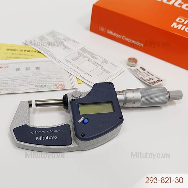 Panme điện tử đo ngoài 0-25mm/0.001mm Mitutoyo 293-821-30