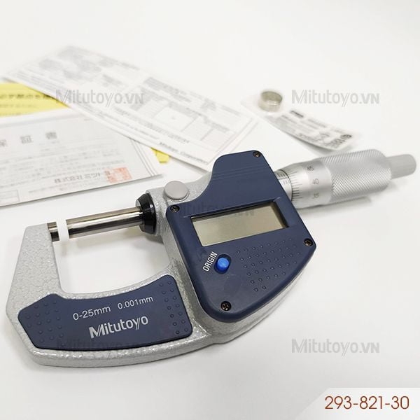 Panme điện tử đo ngoài 0-25mm/0.001mm Mitutoyo 293-821-30
