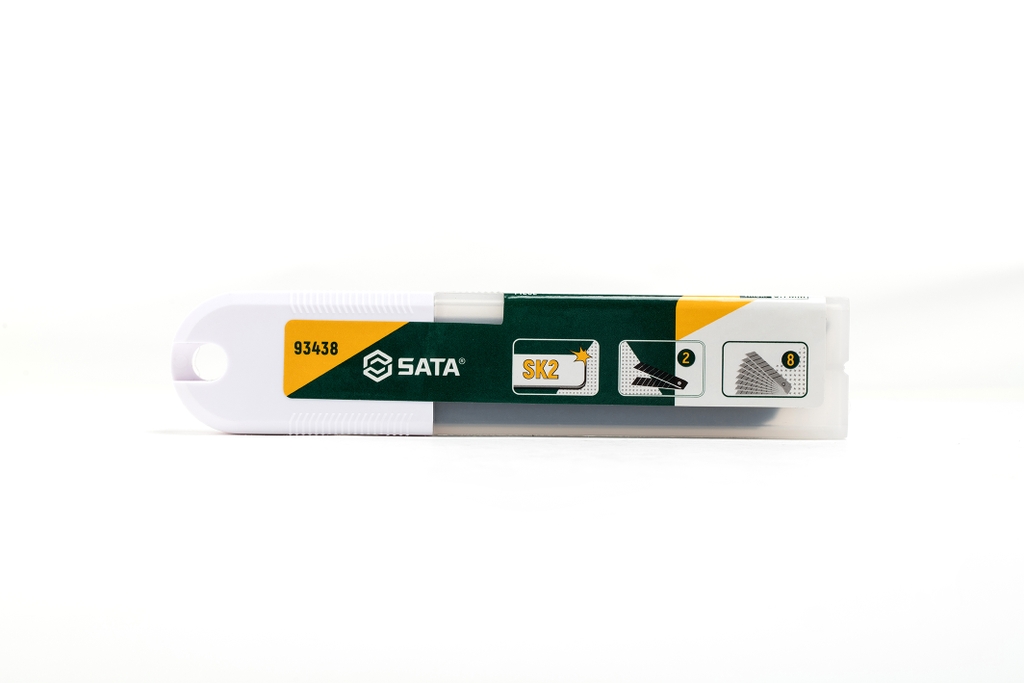Bộ 10 lưỡi dao 25mmx125mm thép SK2, SATA 93438 - 10 PC. UTILITY KNIFE BLADES , 7NODES