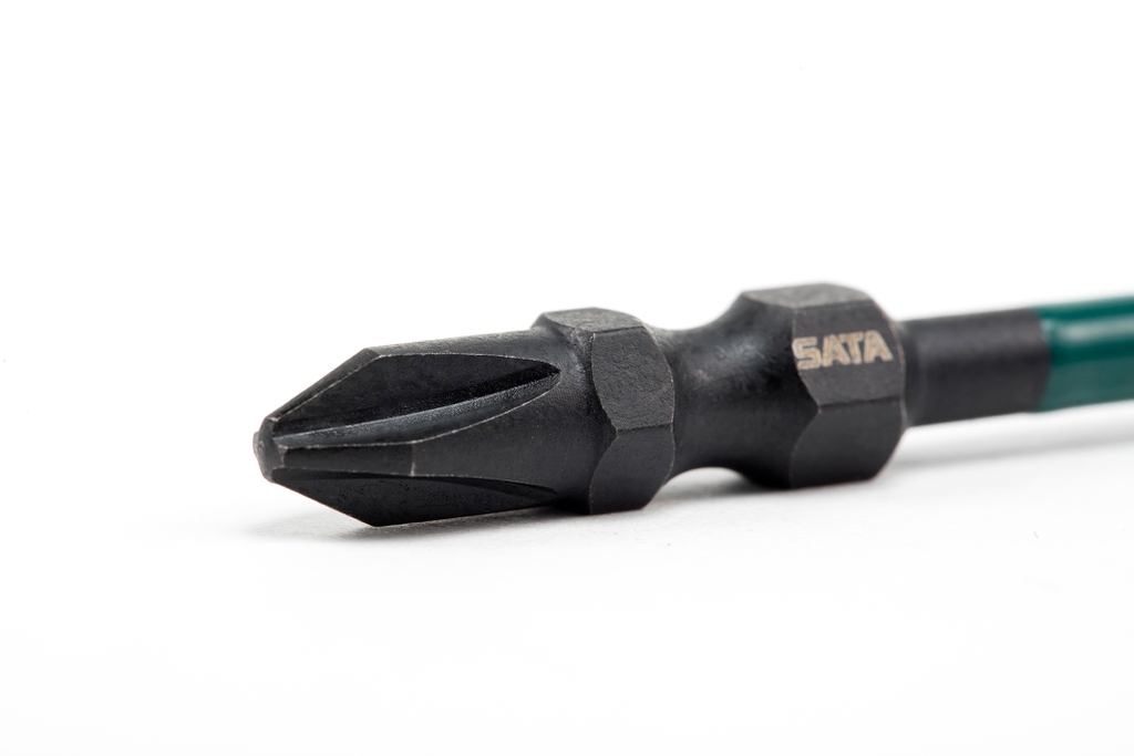 Bộ 10 đầu tuốc nơ vít đen loại 2 đầu SATA 59803 65mm - 10PC 1/4''  D/E IMPT BITS, 65MM L, #3#3