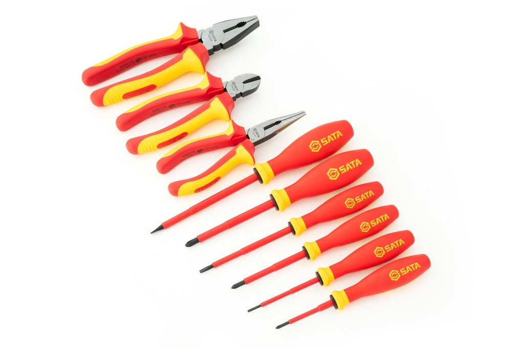 Bộ công cụ cách điện 9 chi tiết 1000V  SATA 09262 - 'PC. VDE INSULATED TOOL SET