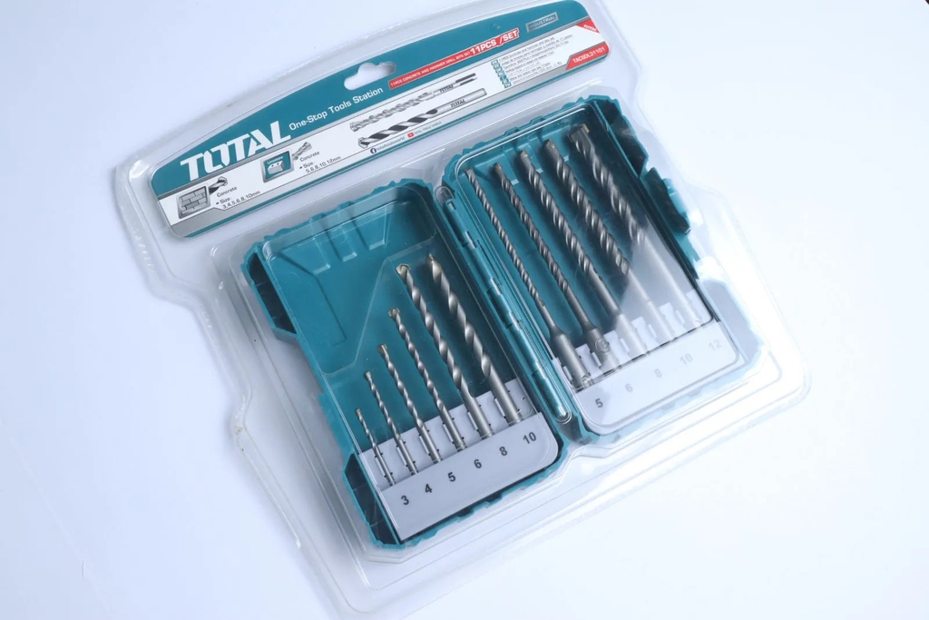 Bộ 11 mũi khoan búa và khoan bê tông TACSDL31101 TOTAL