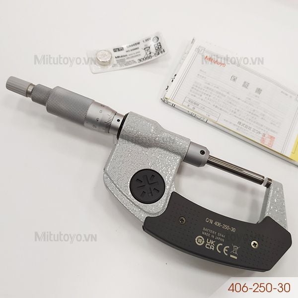 Panme điện tử đo ngoài không xoay 0-25mm/0.001mm Mitutoyo 406-250-30