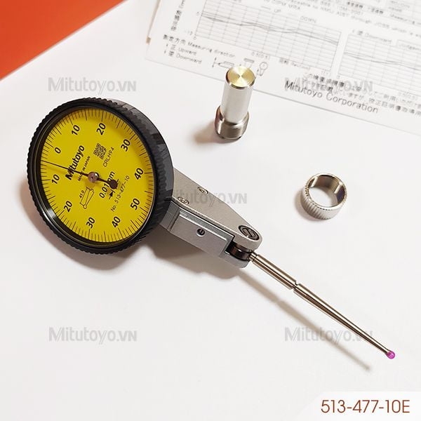 Đồng hồ so chân gập 0-1mm/0.01mm (Đầu ruby) Mitutoyo 513-477-10E