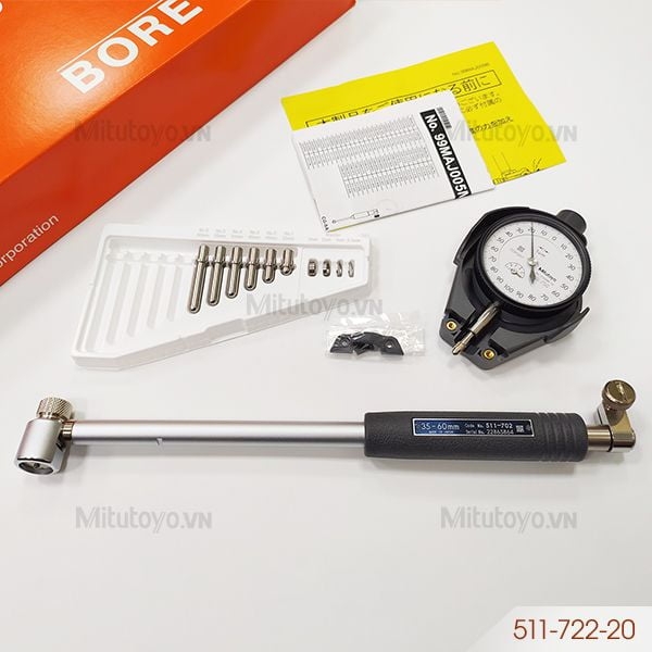 Bộ đồng hồ đo lỗ 35-60mm/0.001mm Mitutoyo 511-722-20