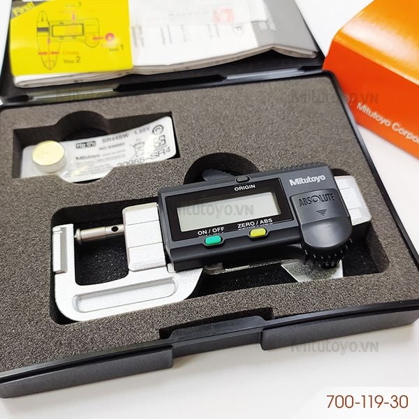 Thước đo độ dày điện tử 0-12mm bỏ túi Mitutoyo 700-119-30
