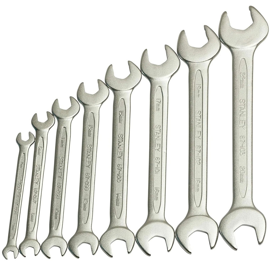 Cờ lê 2 đầu miệng hệ MET (8 chi tiết) Stanley 87-718-1