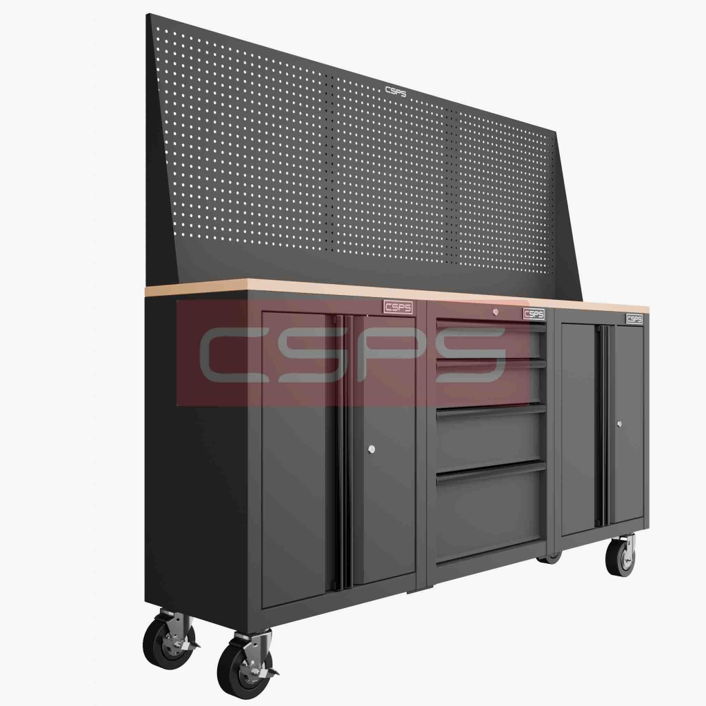 Tủ dụng cụ 183cm - 3 tủ màu đen/đỏ - 04 hộc kéo CSPS VNDTC61003BB1-4