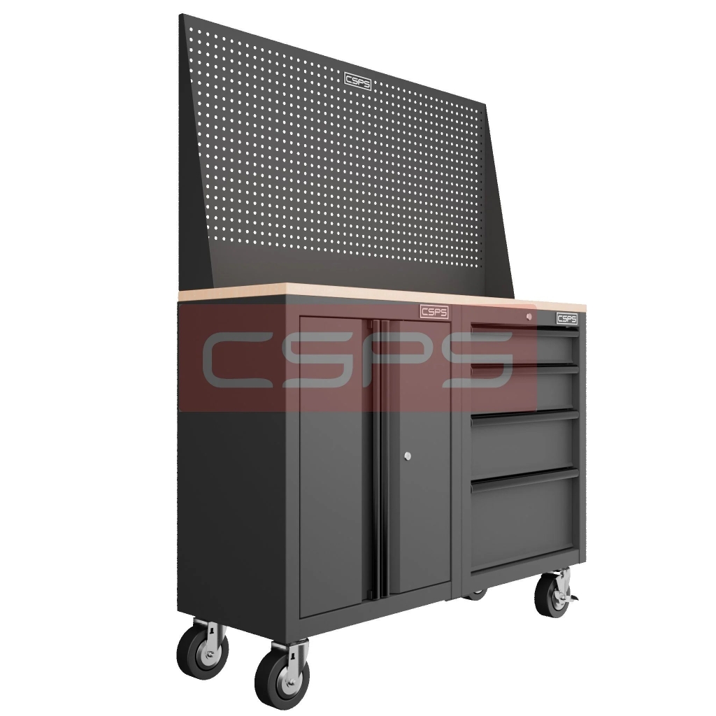 Tủ dụng cụ 122cm - 04 hộc kéo màu đen/đỏ CSPS VNDTC61002BB1-4