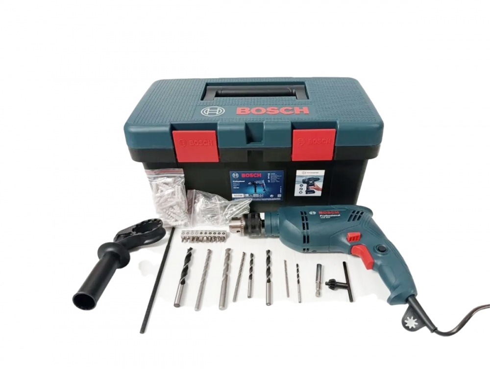 Máy khoan động lực GSB 600 (bộ hộp công cụ) Bosch 06011A03K2