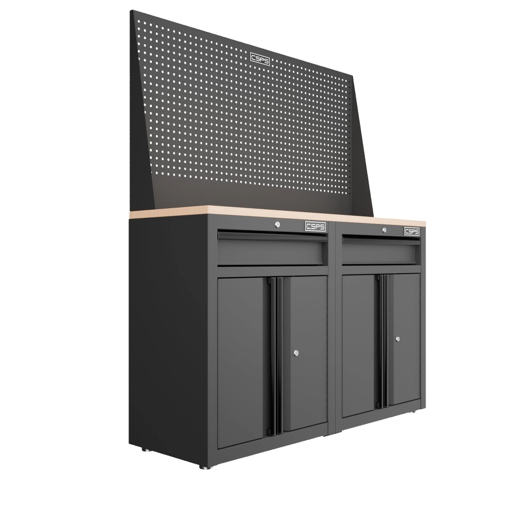 Tủ dụng cụ 122cm - 02 hộc kéo màu đen/đỏ CSPS VNDTC61002BB1-2