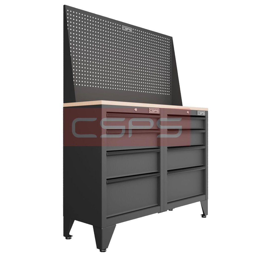Tủ dụng cụ 122cm - 08 hộc kéo màu đen/đỏ CSPS VNDTC61002BB1-8