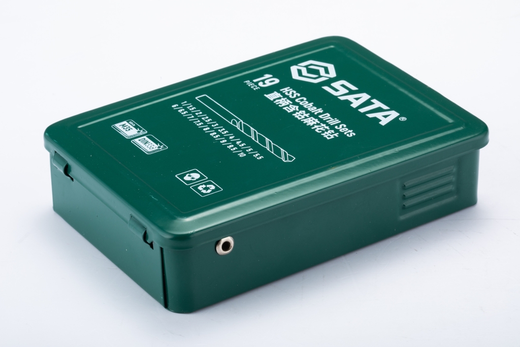 Bộ mũi khoan xoắn COBALT HSS bộ 19 cái SATA 52819 - 19PCS HSS COBALT DRILL SET