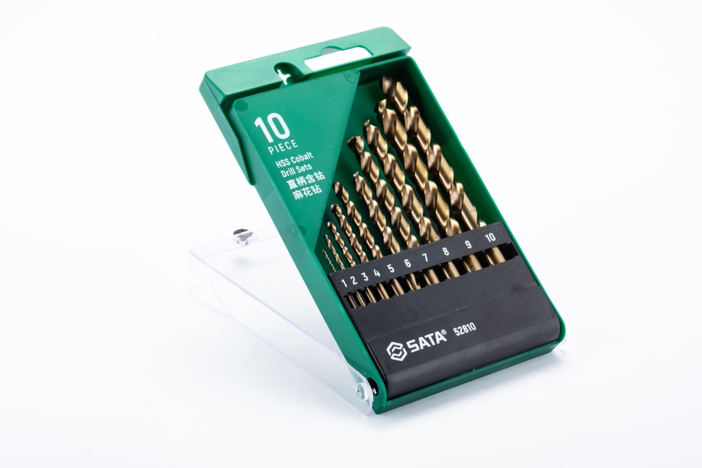 Bộ mũi khoan xoắn COBALT HSS bộ 10 cái SATA 52810 - 10PCS HSS COBALT DRILL SET