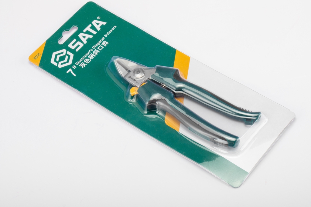 Kéo mũi cong cắt dây có lò xo 7 inch SATA 93110 - ELECTRICANS DIAGONAL PLIERS 7