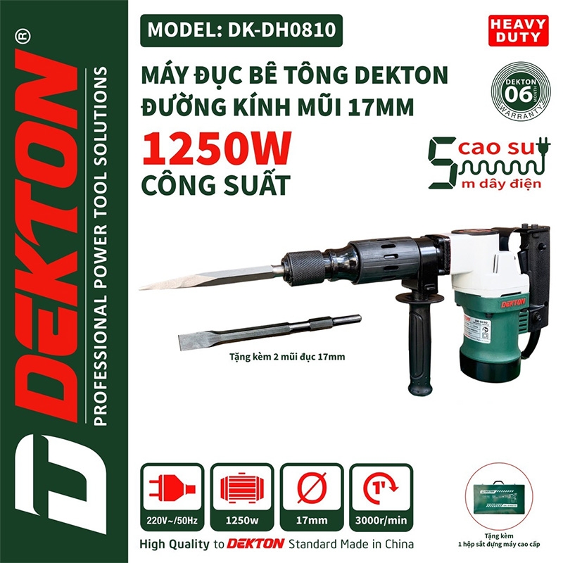 Máy đục bê tông dùng điện Dekton DK-DH0810