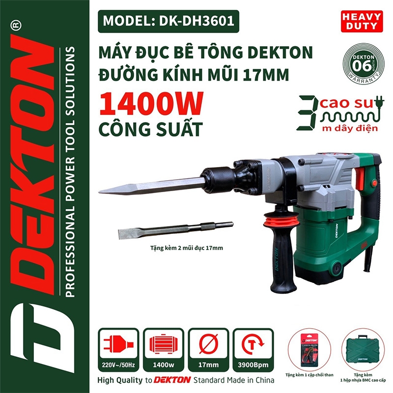 Máy đục bê tông dùng điện Dekton DK-DH3601