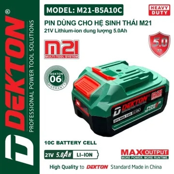 Pin 21V/5.0Ah Dekton M21-B5A10C