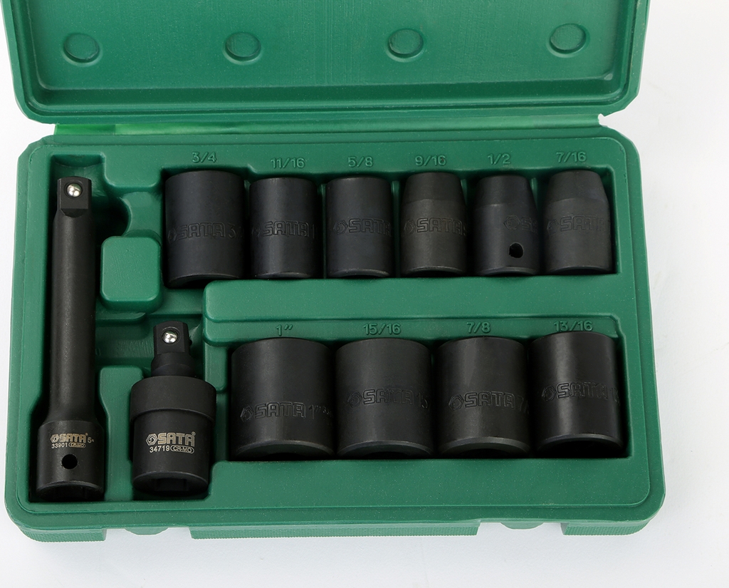 Bộ tuýp đen S A E SATA 1/2inch 1 bộ 12 cái 09008