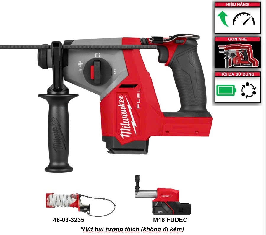 Máy khoan búa 3 chức năng Milwaukee M18 FHAC16-0X0