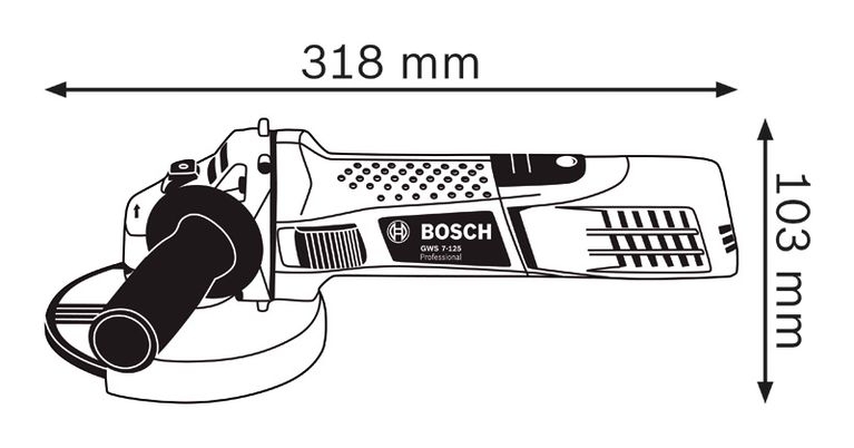 Máy mài góc GWS 7-125 Bosch 06013880K2