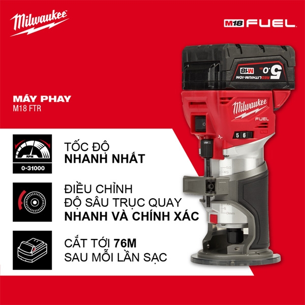 Máy phay Milwaukee M18 FTR