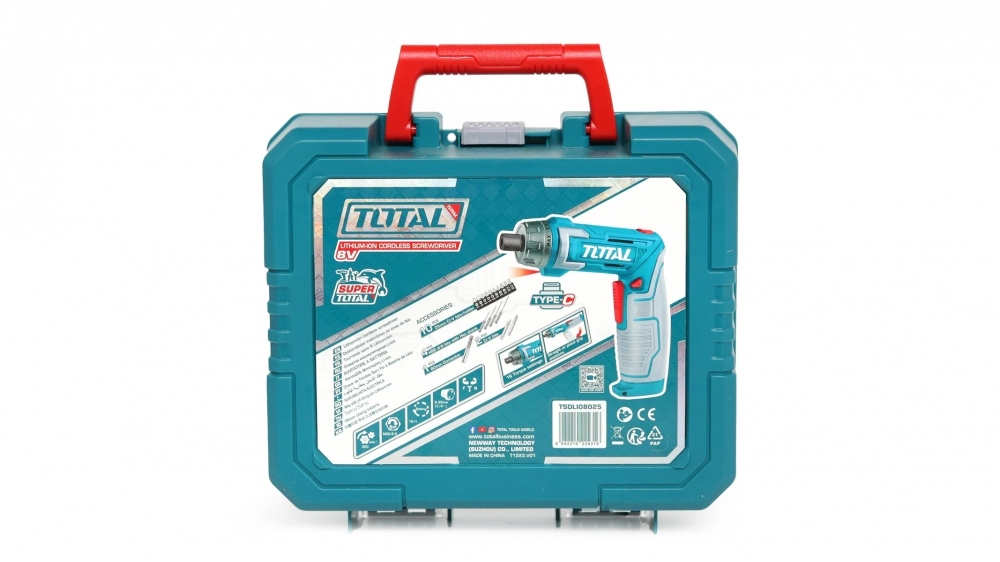 Máy vặn vít mini dùng pin 8V TOTAL TSDLI08025 (không kèm sạc)