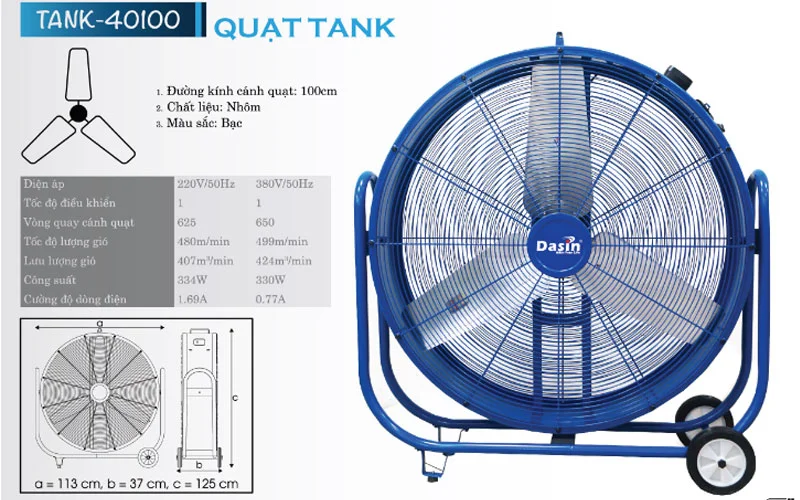 Quạt sàn TANK-40100