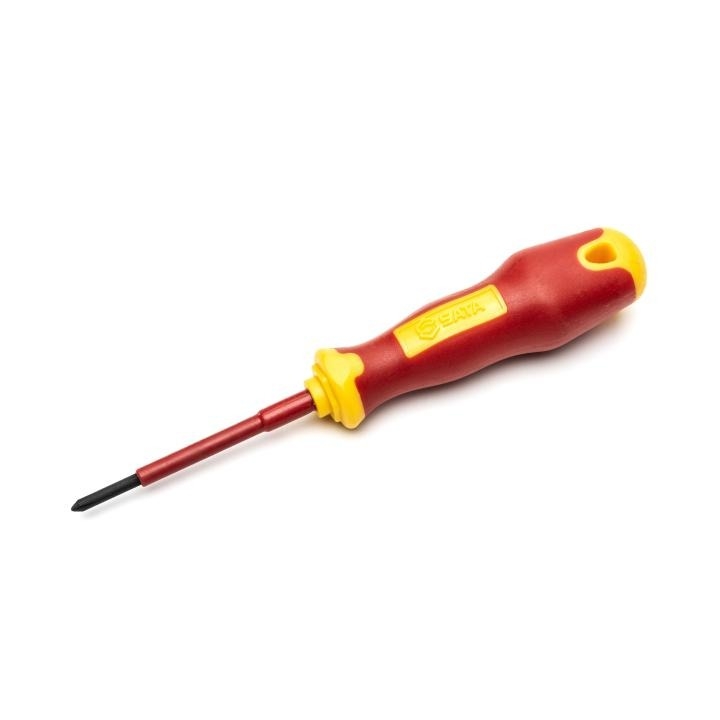 Tuốc nơ vít T cách điện 0*60mm SATA 61221 - T SERIES VDE SCREWDRIVER, PH #0X60MM