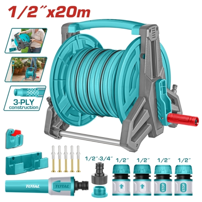 Bộ cuộn ống nước 1,2″x20m Total THHR20124