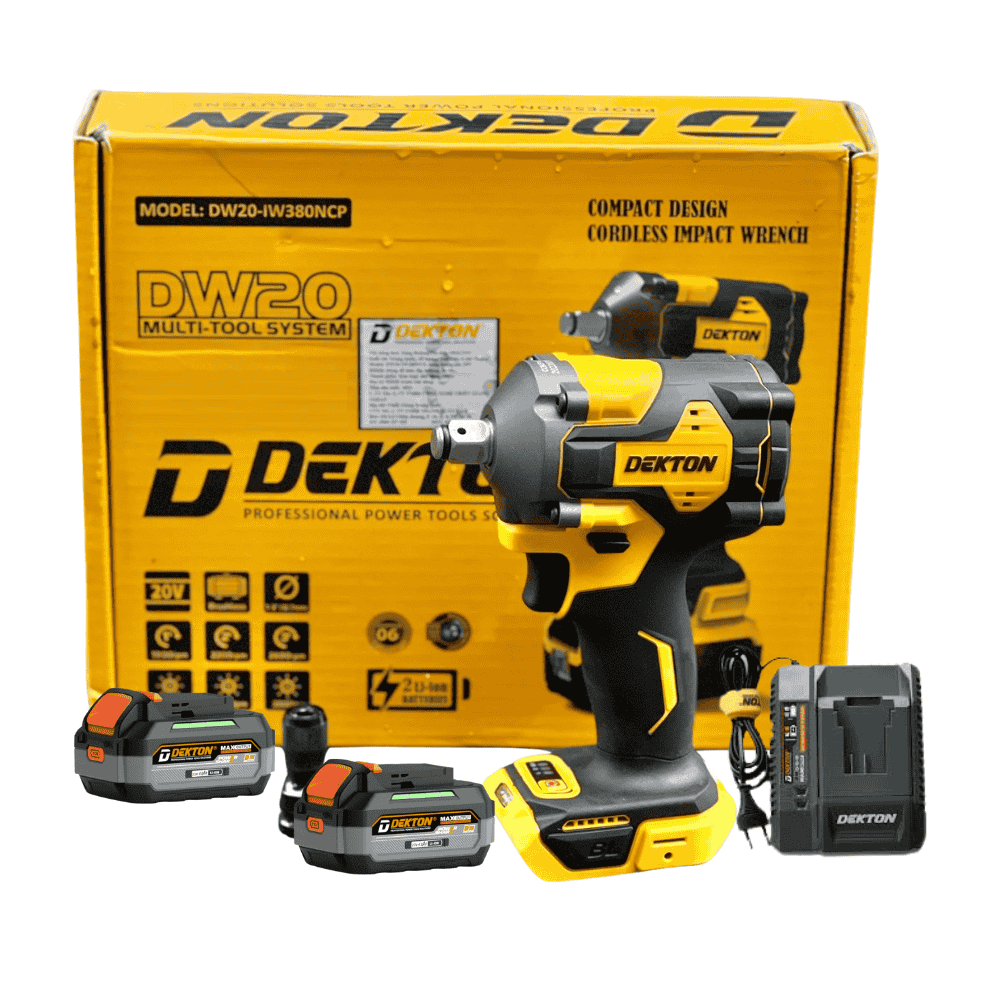Máy siết bulong pin Dekton D20-IW380NCP (Chung chân pin Dewalt)