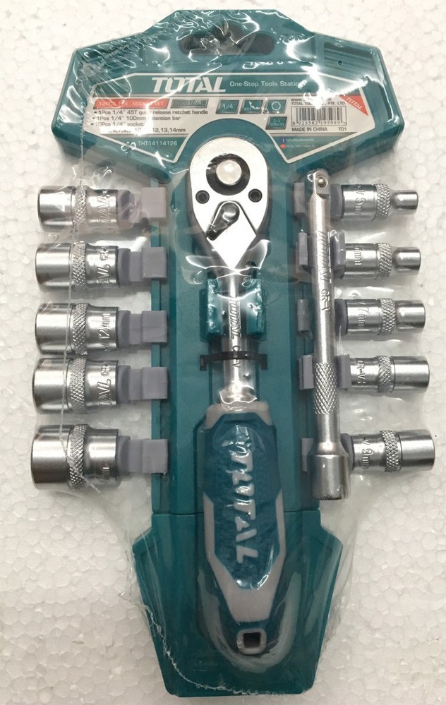 Bộ 12 shocket 1/4 inch THT14114126 TOTAL
