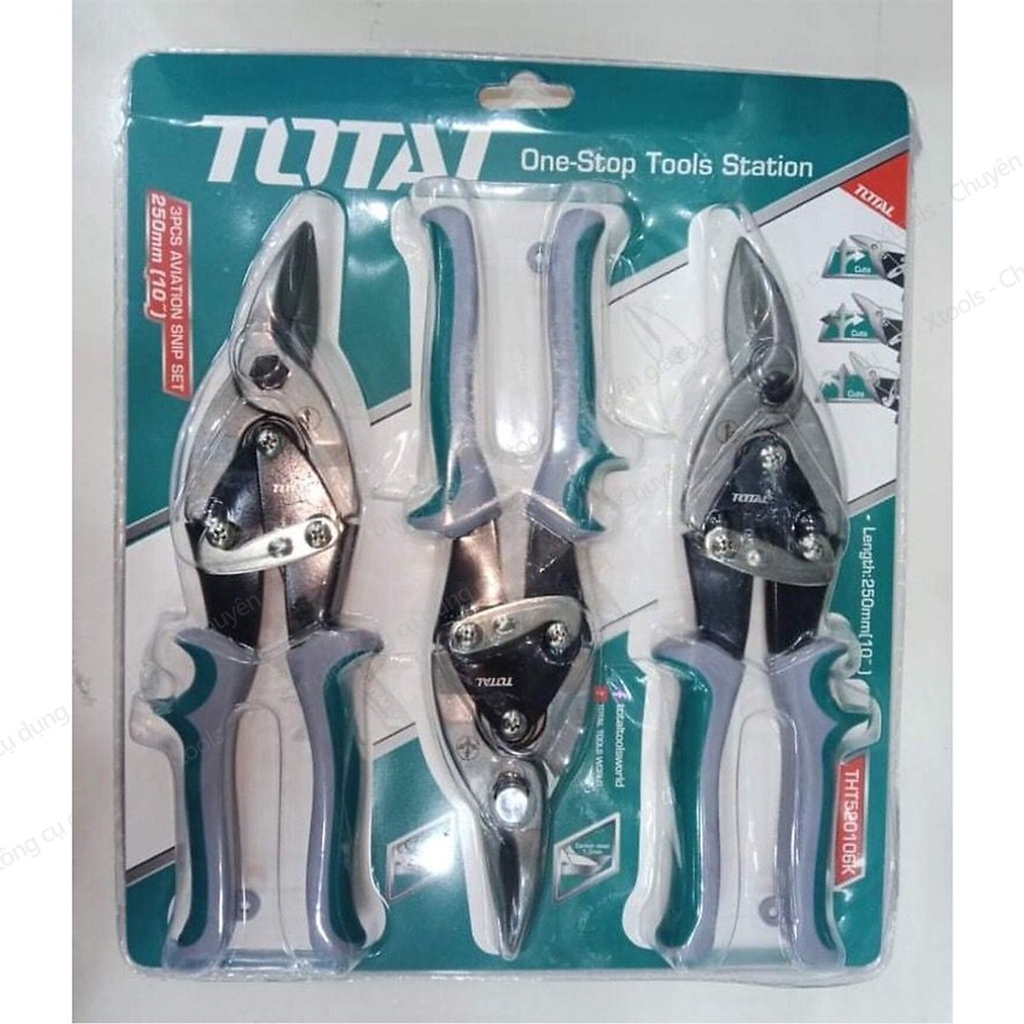 Bộ 3 kéo cắt tole THT520106K TOTAL