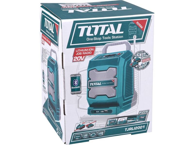 Radio công trường dùng pin 20V TJRLI2001 TOTAL