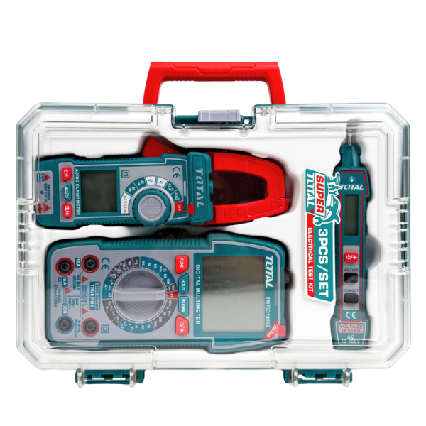 Combo cho thợ điện gồm - Bút thử điện THTS33001 & Đồng hồ vạn năng TMT5310002 & Ampe kìm TMT762002 Total TOS24067