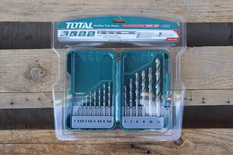 Bộ 15 mũi khoan HSS M2 TACSDL51502 TOTAL