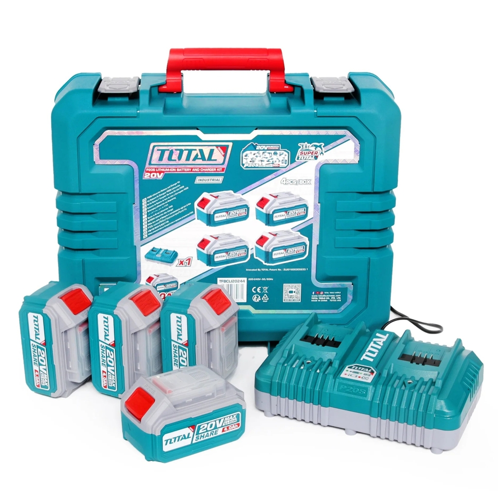 Bộ 4 pin và 1 sạc P20S TFBCLI20244 TOTAL
