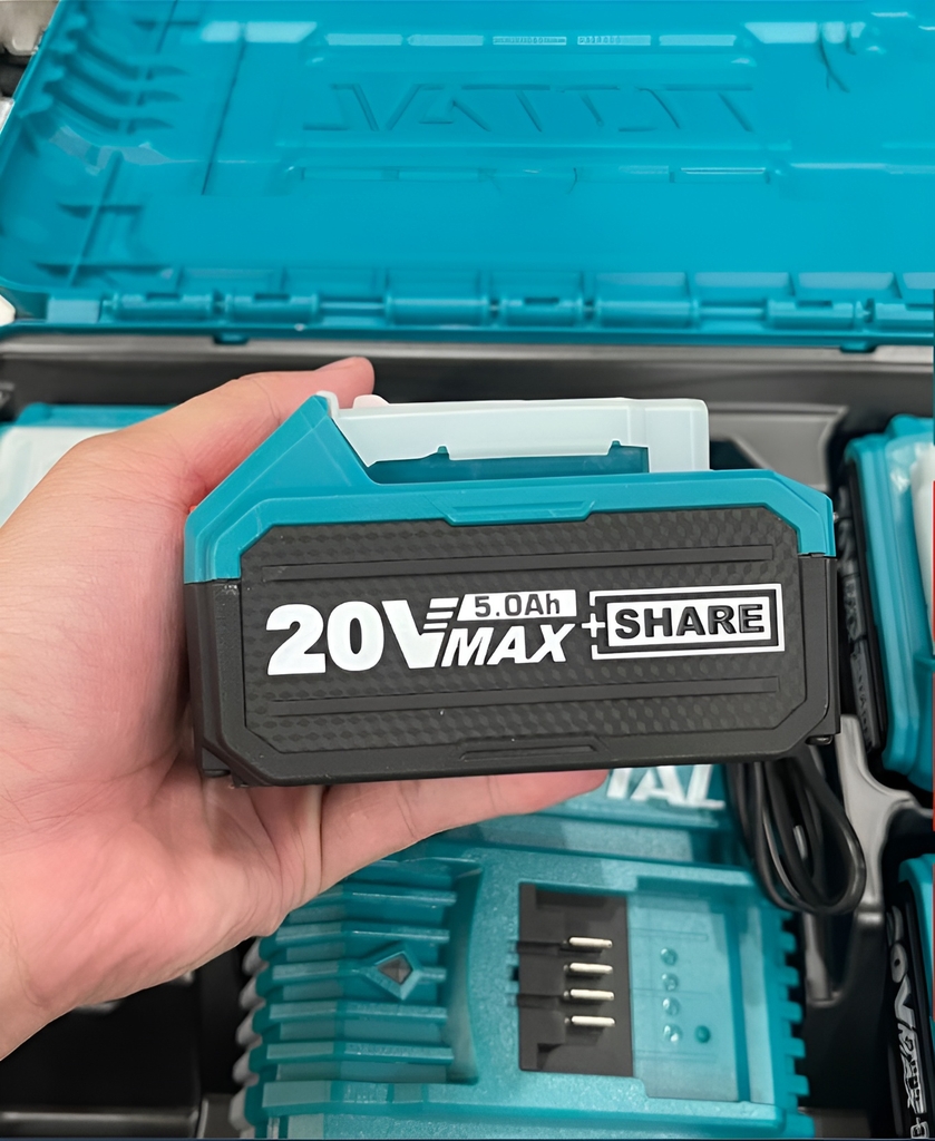 Bộ 4 pin TFBLI2053 và 1 sạc đôi TFCLI2034E dùng pin 20V TFBCLI20245 TOTAL