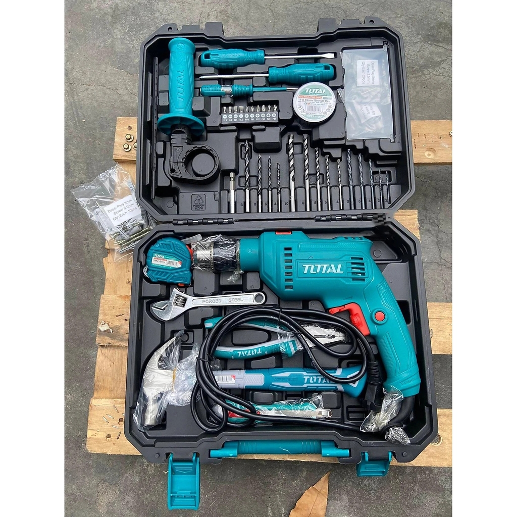 Bộ 115 món bao gồm máy khoan búa TG1061356E THKTHP1152C TOTAL