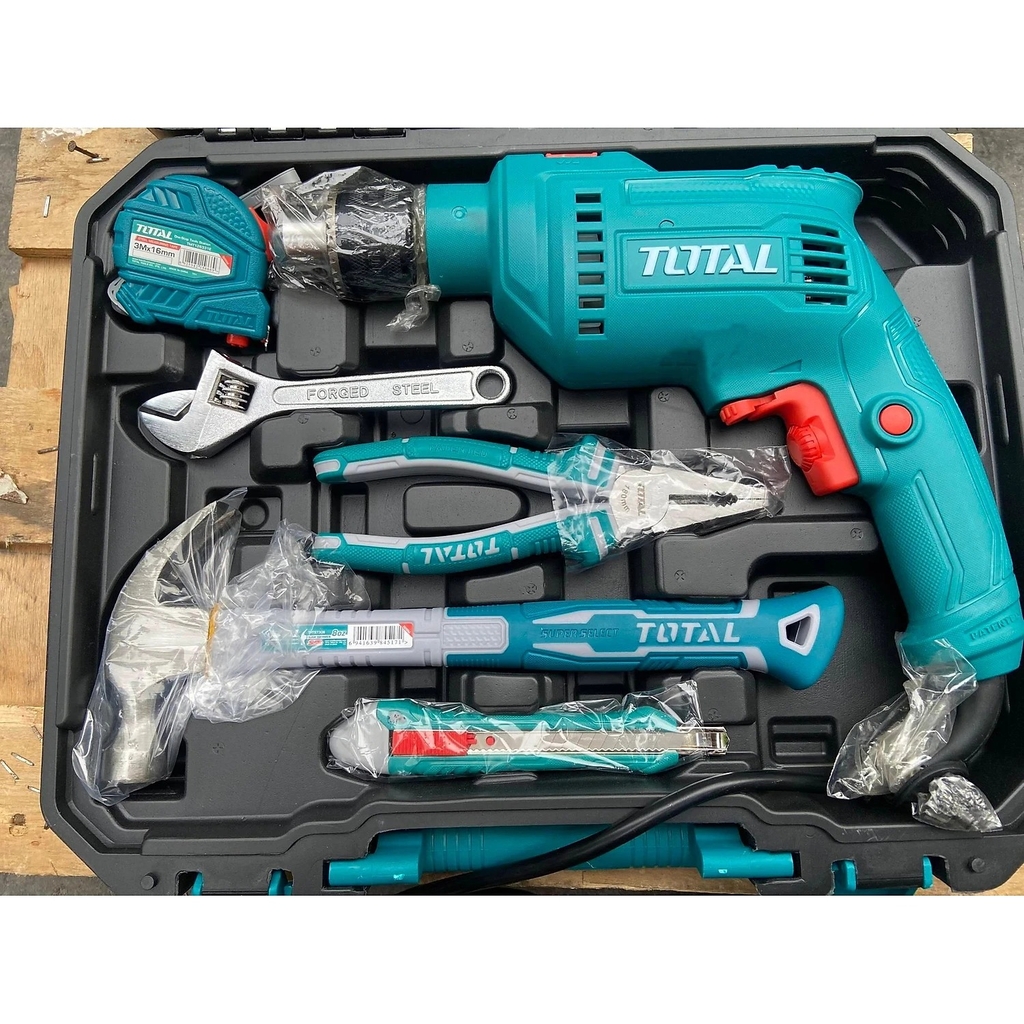 Bộ 115 món bao gồm máy khoan búa TG1061356E THKTHP1152C TOTAL
